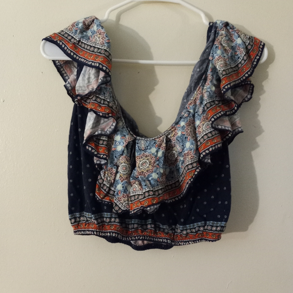 Charlotte Russe Boho Crop Top sz Small
